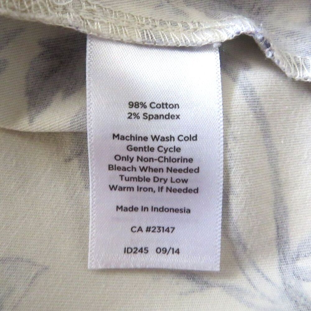Talbots Damask Print A-Line Skirt Cotton Blend blue/white  6P EUC - Picture 8 of 8